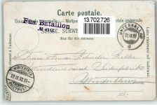 8215 Hallau 1902 BOAKC Lithographie Gasthaus Zum Bären Dorfplatz Gebrauchsspuren, bitte Scan genau beachten!