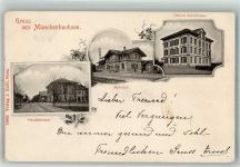 3053 Münchenbuchsee 1900 Foto AK Bahnhof Hauptstrasse Schulhaus