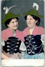 1908 Prägedruck Frau