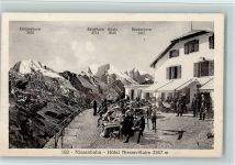 3711 Mülenen 1910 - Niesenbahn, Hotel Niesen-Kulm, viele Touristen, Fernrohr, , gute Erhaltung AK