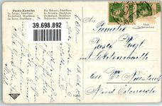 Strahlhorn Aletschgletscher Künstlerkarte sign. Kutscha