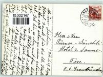 8135 Langnau am Albis 1944 Gebrauchsspuren Wirtshaus Wildpark zum Langenberg