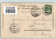 8000 Zürich 1903 Gebrauchsspuren Offiz. Karte Turnfest 1903 AK