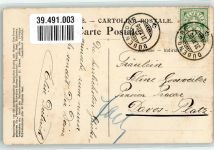 8000 Zürich 1906 Gebrauchsspuren Tonhalle Neujahr