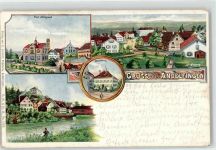 8450 Andelfingen 1902 Lithographie Postamt Pfarrhaus