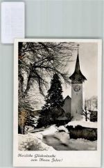3752 Wimmis FOTO KEINE AK Foto 10cm x 7cm Neujahrswünsche Kirche