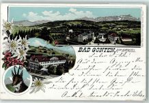 9108 Gonten 1902 Lithographie Gämse