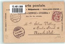 1510 Moudon 1897 Gebrauchsspuren Lithographie