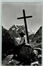 1986 Arolla Gebrauchsspuren Costume d Herens Mont Collon Croix