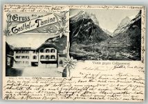 7315 Vättis 1905 Foto AK Gasthaus zur Tamina Calfeisental