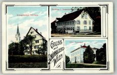 8577 Schönholzerswilen 1911 Foto AK Gasthaus zum Schweizerhaus Ev. Pfarrhaus Villa Felsenhof