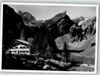 Alpstein 1957 Foto AK Gasthaus Seealpsee