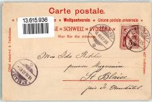 2540 Grenchen 1897 Lithographie Neues Postgebäude Kirche Schulhäuser