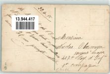 1915 Gebrauchsspuren mit echter Stoff Applikation Liebespaar Pfeife Prägedruck Verlag WFB 264