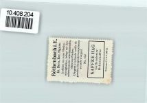 3538 Röthenbach im Emmental - Vignette Wappen Kaffee Hag ca 1920-1940 Fische