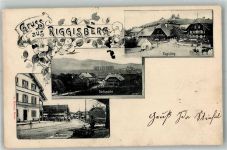 3132 Riggisberg 1900 Foto AK Dorfansicht Dorfstrasse