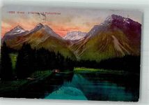 7050 Arosa 1919 Foto AK Untersee mit Furkahörner