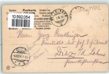 4103 Bottmingen 1904 Gebrauchsspuren Dame am Schwäne füttern am Schlossteich