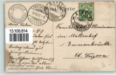 8000 Zürich 1907 Lithographie / Künstlerkarte Offiz. Festkarte - Scjhützenfest 1907 - Das Fähnlein der sieben Aufrechten AK