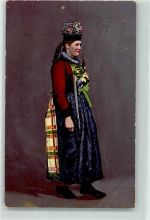 1700 Fribourg Freiburg Gebrauchsspuren Chrüzgang Meitli Prozessionsmädchen