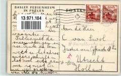 2515 Prêles Künstlerkarte sign. Billeter Basler Fereinheim