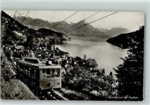 6354 Vitznau 1961 - elektr. Zahnradbahn Rigibahn , Photoglob-Wehrli w 2086 AK