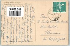 3703 Aeschi b. Spiez 1962 Foto AK Kirche Kühe