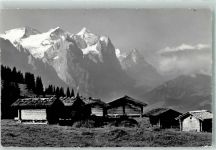 6083 Hasliberg Hohfluh 1963 - ob Meiringen Mägisalp mit Wetterhorngruppe und Eiger