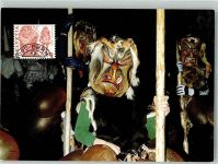 3177 Laupen BE 1984 Foto AK Masken Achetringele Briefmarke Bildseite