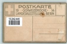 3000 Bern Berne Gebrauchsspuren Schweizerische Landesausstellung 15. Mai - 15. Oktober 1914 Bär Fahne