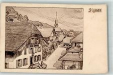3534 Signau Gebrauchsspuren Gasthaus Thurm Künstlerkarte