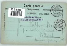 6215 Beromünster 1898 Lithographie / Mondschein Pfarrkirche Stifts-Kirche Feldpost Schützen-Bataillon Nr 4