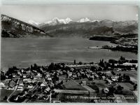 3645 Gwatt Thun Gebrauchsspuren Fliegeraufnahme Campingplatz