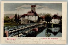 4912 Aarwangen 1901 Foto AK Schloss Aarebrücke