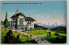 3507 Biglen 1914 Gebrauchsspuren Waldhotel Pension Kurhaus Gumm Lithographie