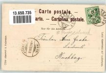 4537 Wiedlisbach 1903 Prägedruck Wappen Gemse Gebr. Metz No. 19522