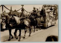 6000 Luzern Lucerne Foto AK Festzug, Festwagen als Tiergespann , Sängerfest 1922