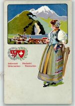 Gebrauchsspuren Wappen Künstlerkarte