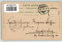 2540 Grenchen 1902 BOAKC Lithographie Kirche Post Gebrauchsspuren, bitte Scan genau beachten!