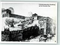 4450 Sissach - Frühmitteralterliche Fluchtburg auf der Fluh Zeichnung von Ad Müller