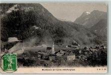 1669 Montbovon Les Cases 1913 - Usine metallurgique Eglise