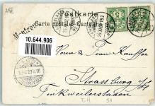 1902 Prägedruck Bahnpost Zug 153 Strecke 8 Lithographie Verlag Künzli Nr 5119