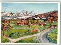 Churfirsten Künstlerkarte sign. Briquet-Lasius