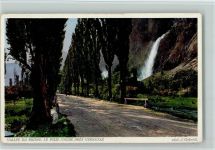 1904 Vernayaz - Valée du Rhone Le Pisse-Vache Baumallee Wasserfall phot. J. Gaberell 7060