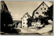 8215 Hallau Foto AK Denkmal Brunnen