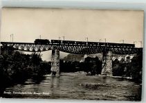5200 Brugg AG 1947 Foto AK Eisenbahn - Brücke Bruck-Basel