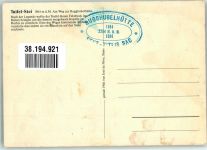 Rugghubelhütte Foto AK Sage Tuifel-Stein Weg zur Ruggehubelhütte Hüttenstempel