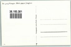 3823 Wengen Foto AK Blick gegen Jungfrau