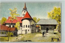 3000 Bern Berne Künstlersteindruck Künstlerpostkarte Serie Dörfli der Schweizer. Landesausstellung 1914