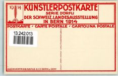 3000 Bern Berne Künstlersteindruck Künstlerpostkarte Serie Dörfli der Schweizer. Landesausstellung 1914